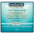 thumbnail image 2 of SuperGiantXL Pillowcase. “King Sky Blue 2-Pack” Extra wide pillowcases 25” inches wide! Designed to fit even the biggest pillows. 600 thread count wrinkle free microfiber, 2 of 3