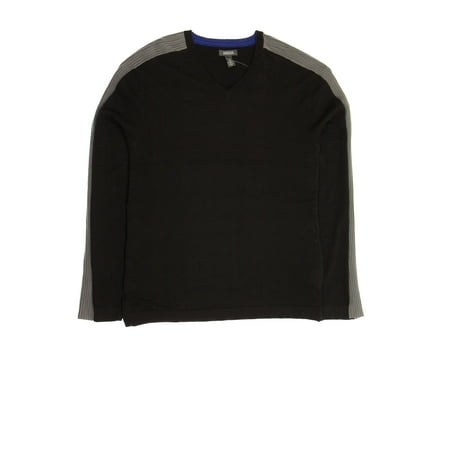 Kenneth Cole Reaction 'Give Me A V!' Black V-Neck Sweater, Size 2XLarge