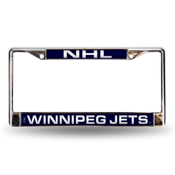 Winnipeg Hockey Jets Chrome Metal License Plate Frame Holder