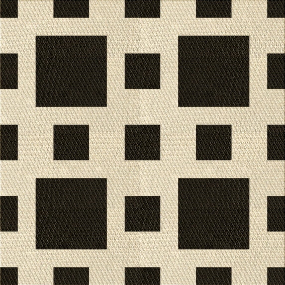 Ahgly Company Machine Washable Indoor Square Transitional Chocolate Brown Area Rugs, 8' Square