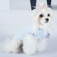 thumbnail image 3 of Flmtop Cat Dog T-shirt Cute Stripe Design Clothes Pet Warm Supplies for Spring Summer Multicolor, 3 of 9