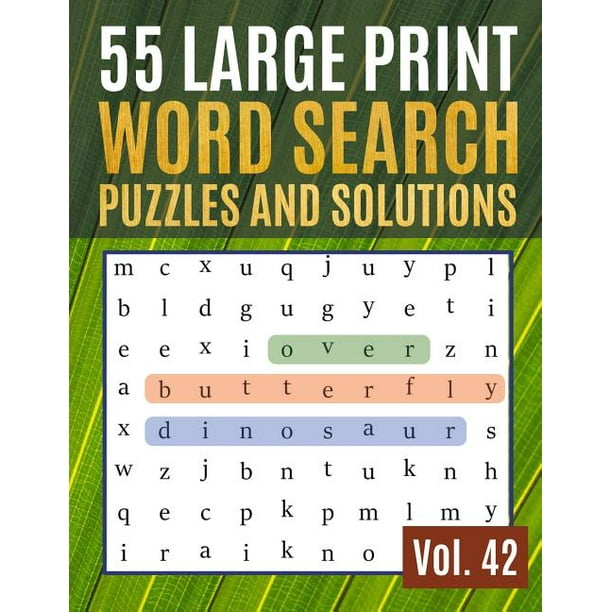 find words for adults seniors 55 large print word