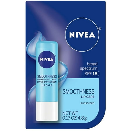 6 Pack - NIVEA a Kiss of Smoothness Hydrating Lip Care SPF 15, 0.17 (Best Nivea Lip Care Product)