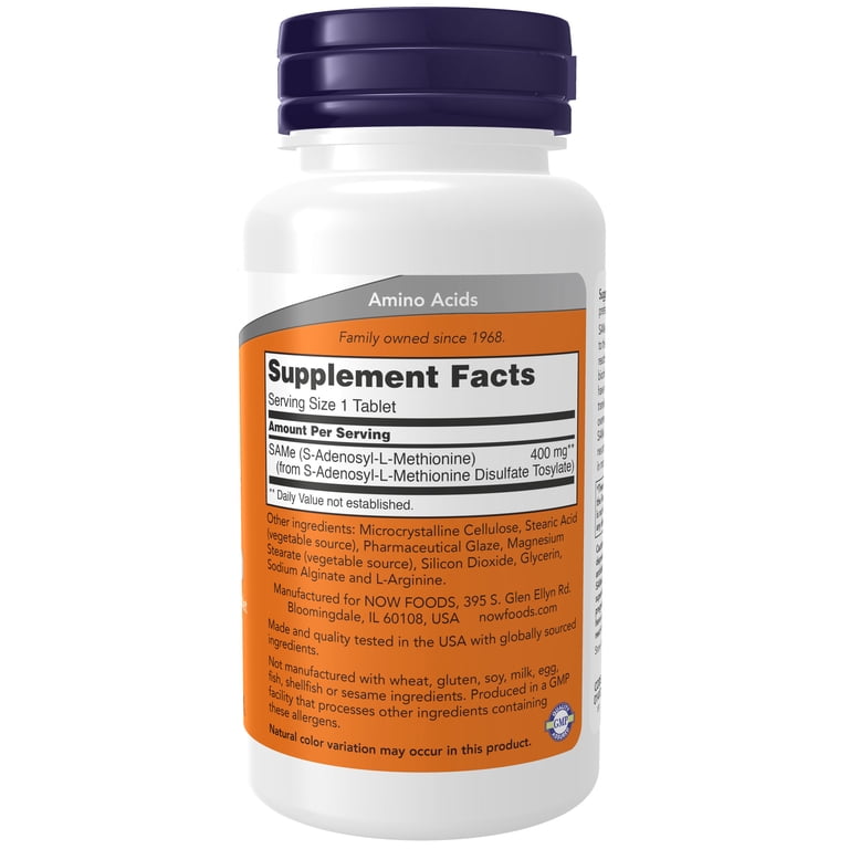 acetyl l carnitine and sam e NOW Supplements, SAMe (S-Adenosyl-L-Methionine) 400 mg, Nervous System Support* 60 Tablets كريم عناية يومية CJC-1295 Sin DAC + Size:2 fl. oz.