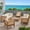 Blue, variant on Frankie Outdoor 8 Seater Acacia Wood Sofa and Club Chair Set, Teak and Beige