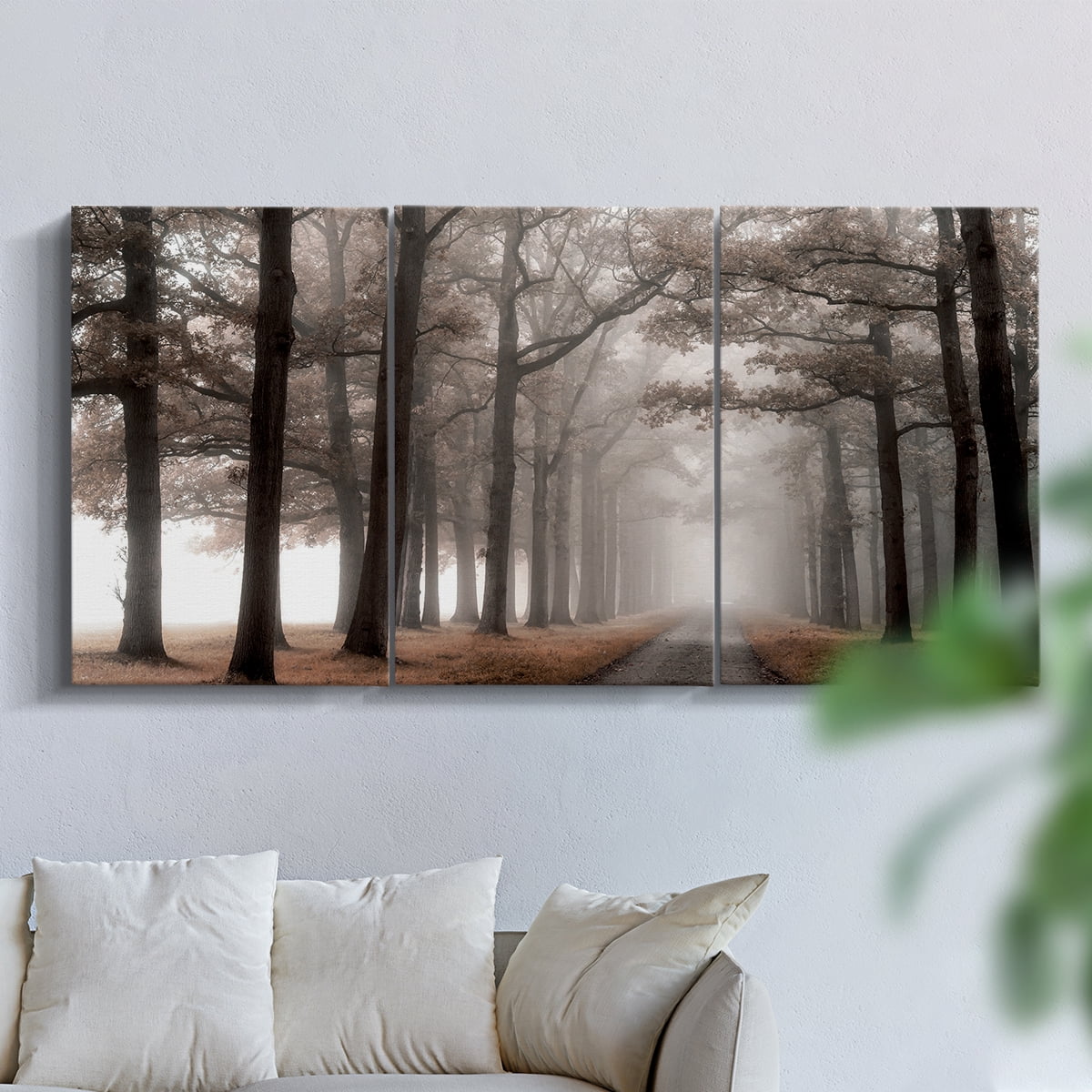 Wexford Home Misty Road - 24" x 48" Multi-Piece Canvas Art, Ready to Hang