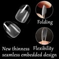 thumbnail image 6 of Clear False Nails, Pre-Shaped & Soak Off Material: 360 Pieces Short Almond Nail Tips for Easy Application, Flexible & Hard To Break, Ideal For A Variety Of Activities, 6 of 8