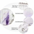 thumbnail image 6 of Marble Purple Waterproof Fabric Shower Curtain,Gold White Modern Gradient Ocean Ripple Waterproof Fabric Shower Curtain for Bathroom Curtains Bathtubs Shower Curtains with 12 Hooks Stall 54x78in, 6 of 8