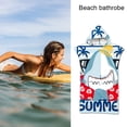 thumbnail image 3 of Capa de toalla de baño de albornoz de cambio de piscina de Poncho usable impreso con capucha de protección solar Tmvgtek Deportes acuáticos, 3 of 8