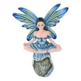 thumbnail image 5 of Fae Garden Zen Blue Dragonfly Fairy Meditating On Koan Yoga Rock Figurine, 5 of 9
