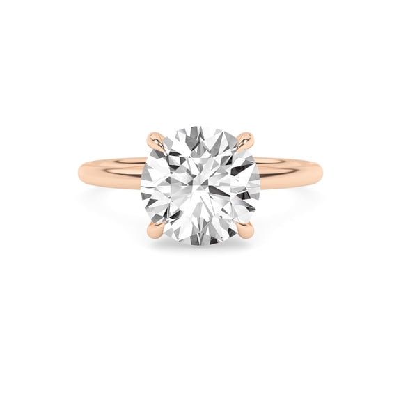 AFFY IGI Certified 4-Prong Solitaire Engagement Rings For Women, 2.00 Carat (ctw) Round Lab Grown Diamond Promise Ring For Her In 14k Rose Gold F-G, VS-SI Quality 2ctw Ring Size-10