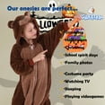 thumbnail image 4 of SWEETXIN Kids Bear Onesie Pajamas Plush Costume Cosplay Sleepwear for Girls Boys Jumpsuit 12Years, 4 of 7