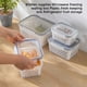 thumbnail image 4 of Bearachild Caja de almacenamiento de frutas y verduras para nevera, gran capacidad, escurridor hueco para cocina, organizador de despensa para el hogar, Organizadores de utensilios de cocina Largo Bearachild HA070910-03, 4 of 6