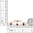 thumbnail image 3 of Gem Stone King 1.66 Ct Oval Red Rhodolite Garnet 18K Rose Gold Plated Silver Bracelet for Women, 3 of 4
