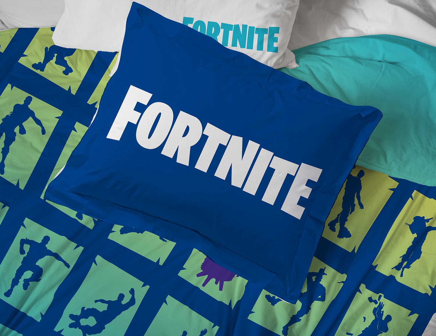 Fortnite Boogie 5 piece Twin Bed-in-a-Bag, 100% Microfiber, Blue