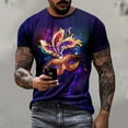 thumbnail image 3 of Charella Carnival T-shirts for Men Mardi Gras Decorations Short Sleeve Crewneck Tops 2024 Men Clothing Casual Fashion,Purple,XXXXL, 3 of 5
