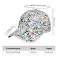 thumbnail image 2 of Rateoe Watercolor Wildflowers 1 Pattern Men’s Baseball Cap – Adjustable Curved Brim Hat, Soft Cotton Sports Cap for Outdoor, Casual, and Everyday Wear, Comfortable & Breathable, 2 of 6