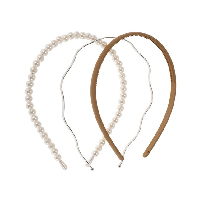Accesorios para el cabello de color sólido Unique Bargains 1 Set para mujeres tono plateado color café