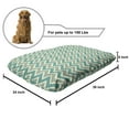 thumbnail image 2 of Chevron Pet Bed, Zigzag Stripes Pattern Angular Design Retro Design Inspirations, Chew Resistant Pad for Dogs and Cats Cushion with Removable Cover, 24" x 39", Pale Sage Green Beige, by Ambesonne, 2 of 4