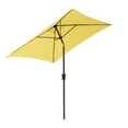 thumbnail image 4 of CorLiving Yellow Fabric 6.5ft x 6.5ft Square Tilting Market Patio Umbrella, 4 of 9