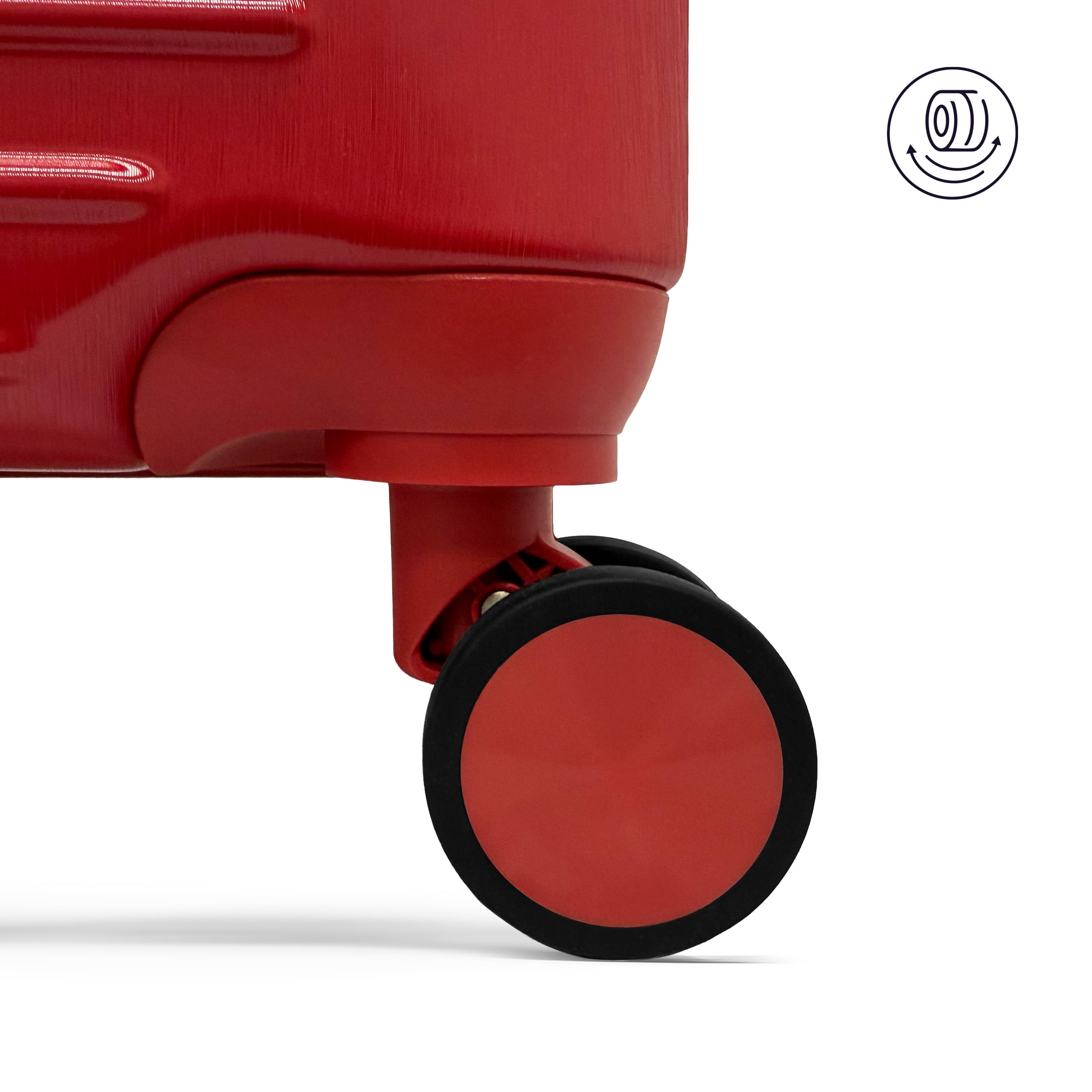 iFLY Volt 24" Expandable Hardside Spinner Checked Luggage, Red