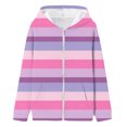 thumbnail image 4 of shoper Girls Rainbow Zip Up Hoodie Cute Casual Fall Winter Girls Zipper Hooded Jacket with Pockets, Cute Trendy Outfits for School, Play, and Daily Wear 3-14 Years, 4 of 5