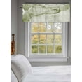 thumbnail image 3 of Sage Green Marble Valances for Windows, Rod Pocket Kitchen Valance Curtains - Soft & Washable Small Window Treatment for Living Room,&nbsp;Bathroom, Fluid Art, 54x18inch, 3 of 9