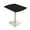 Black Cypress w/Silver Base, variant on 45" Small Arc Rectangle Bistro Height Table Square Metal Base Bar Table