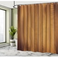 thumbnail image 5 of Ambesonne Brown Shower Curtain, Wooden Plank Aged Timber, 69"Wx70"L, Dark Brown Pale Brown, 5 of 5