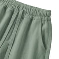thumbnail image 6 of XIAONU Solid Cropped Wide Leg Pants for Men Drawstring Waist Side Pockets Loose Trousers, 6 of 7