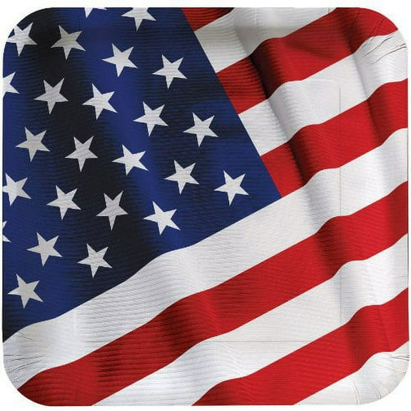 Creative Converting 18 Count Square Paper Dessert/Lunch Plates American Valor