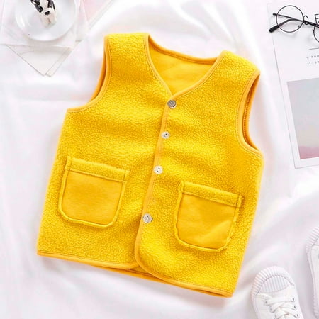

VEKDONE Kids Boys Girls Coats Savings Autumn Winter Baby Boys Girls Fleece Warm Cardigan Vest