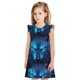 thumbnail image 1 of Fotbe Futuristic Blue Light Wolf Vestido de Dormir para Niñas de 3 a 10 Años, Mangas Cortas, Estilo Princesa, Pijama Camisón con Mangas Voladas-Large, 1 of 6