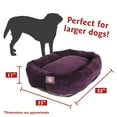 thumbnail image 3 of Majestic Pet Villa Velvet Bagel Pet Bed for Dogs, Calming Dog Bed Washable, Extra Large, Aubergine, 3 of 5