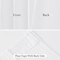 thumbnail image 6 of NICETOWN Extra Long Faux Linen Curtains, Pinch Pleated Light Filtering Privacy Noise Reducing Window Treatment, White, W 52 x L 108, 2 Panels, 6 of 7