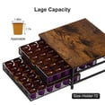 thumbnail image 7 of 2-Tier Coffee Pod Drawer Organizer with Baskets, 72-Capacity K-Cup Storage Holder for Kitchen Countertop, Industrial Style in Brown and Black, 7 of 7