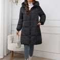 thumbnail image 6 of iOPQO Womens Puffer Coat Long Puffer Jacket Womens Parka Winter Coats Warm Coats for Women Puffer Jacket with Hood Puffer Jacket Womens Casual Outerwear Black 3XL, 6 of 9
