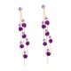 thumbnail image 1 of 3xPendientes Colgantes Pendientes Florales De Moda Pendientes Con Dijes Para Mujer Fiesta De Cumpleaños Púrpura, 1 of 8