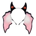 thumbnail image 4 of Diadema con orejas de diablo, accesorio para disfraz de Halloween, diadema con orejas para la noche de carnaval Negro Rosa, 4 of 9
