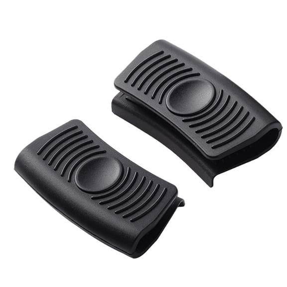 PLJFXXM 2Pcs Silicone Assist Handle Holder Grip, Heat Resistant Cast Iron Holder Sleeve, Anti-Slip Skillet Handle Covers, Potholder Hot Handle Holder for Kitchen Pot Pan Cookware (Black)