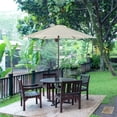 thumbnail image 2 of Outsunny Parasol de Patio 6,6 Pi, Parasol d'Extérieur avec 6 Baleines, Blanc Crème, 2 of 10