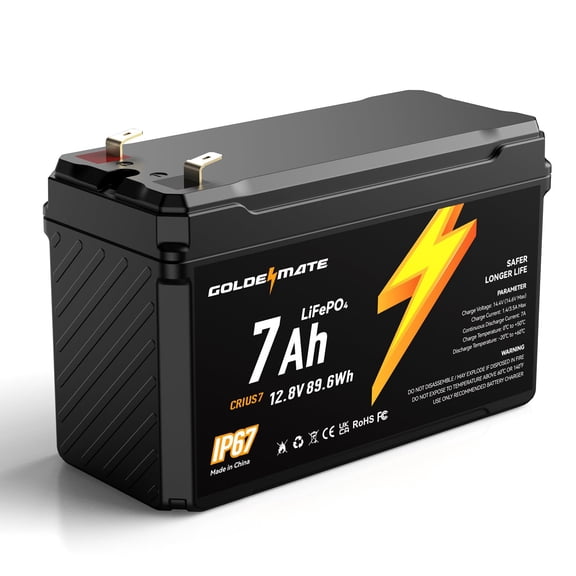 Batería de ciclo profundo GOLDENMATE 12V 7Ah LiFePO4