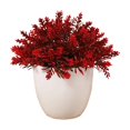 thumbnail image 2 of Mini Artificial Potted Plant, Small Fake Plant Desk Decor with White Planter, Realistic Faux Greenery Tabletop Ornament for Home Office Shelf and Bathroom Decor, 2 of 7