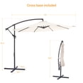 thumbnail image 3 of ACEGOSES 10ft Outdoor Offset Patio Hanging Umbrella with Steel Ribs for Deck, Balcony and Garden,white, 3 of 8