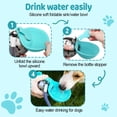 thumbnail image 2 of Portable Pet Water Bottle – 285ml Stainless Steel Water Bottle For Dogs, Leak‑Proof Travel Drinking Bowl For Cats, With Foldable Silicone Bowl For Outdoor Walks & Hikes (Blue, No Pattern), 2 of 7