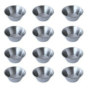 12 Polished Stainless Steel Portion Cups