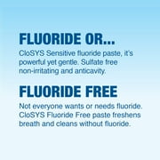 CloSYS Fluoride Free Toothpaste Travel Size, Gentle Mint, TSA Compliant, Whitening, Enamel Protection, Sulfate Free, 3.4 oz