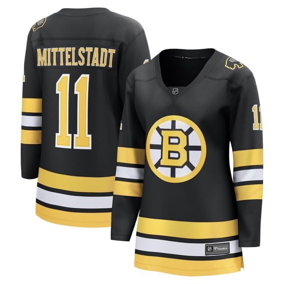 Women's Fanatics Casey Mittelstadt Black Boston Bruins Home Breakaway Player Jersey