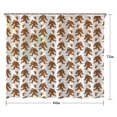 thumbnail image 5 of White Bigfoot and Footprint Pattern Shower Curtain 84"x72" ,Bathroom Decorative Shower Curtains Set with 12 Hooks,Modern Waterproof Washable Shower Curtain, 5 of 6