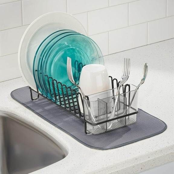 Compact Dish Drying  for Kitchen Counter - Matte Black